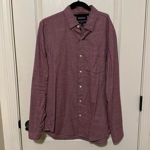 Men’s bonobos tailored fit, medium, red, lightweight flannel shirt